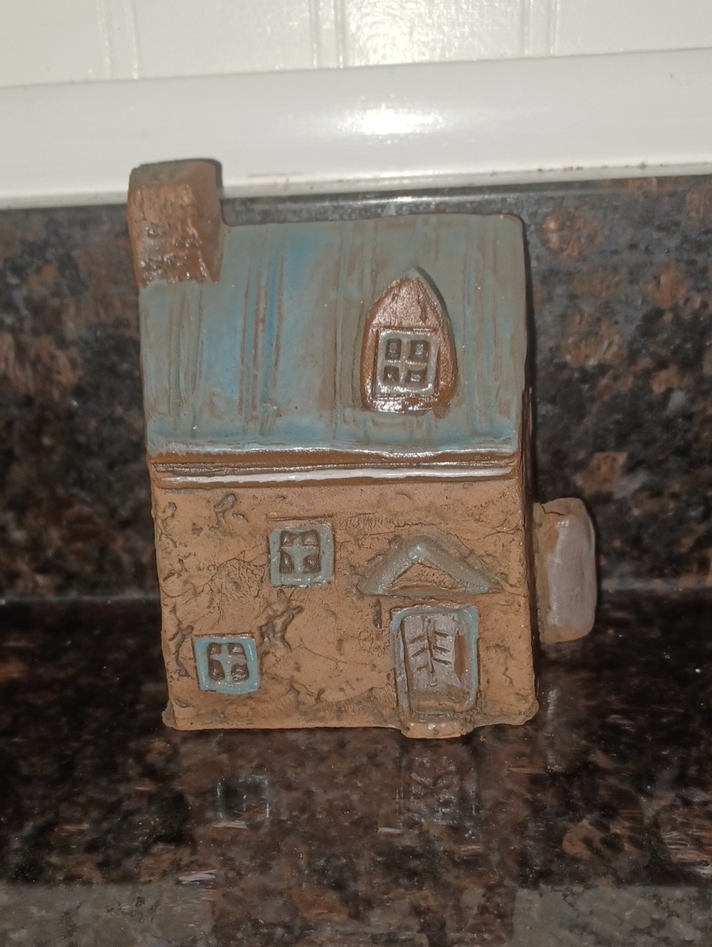 Vintage Rudolf Marek Signed Canadian Art Pottery Village Cottage House